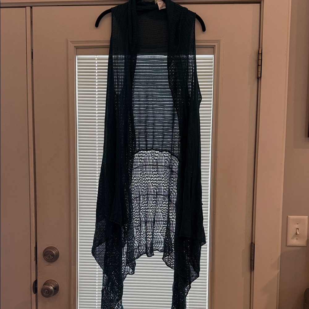 Grace & Lace Teal Knit Cardigan Duster